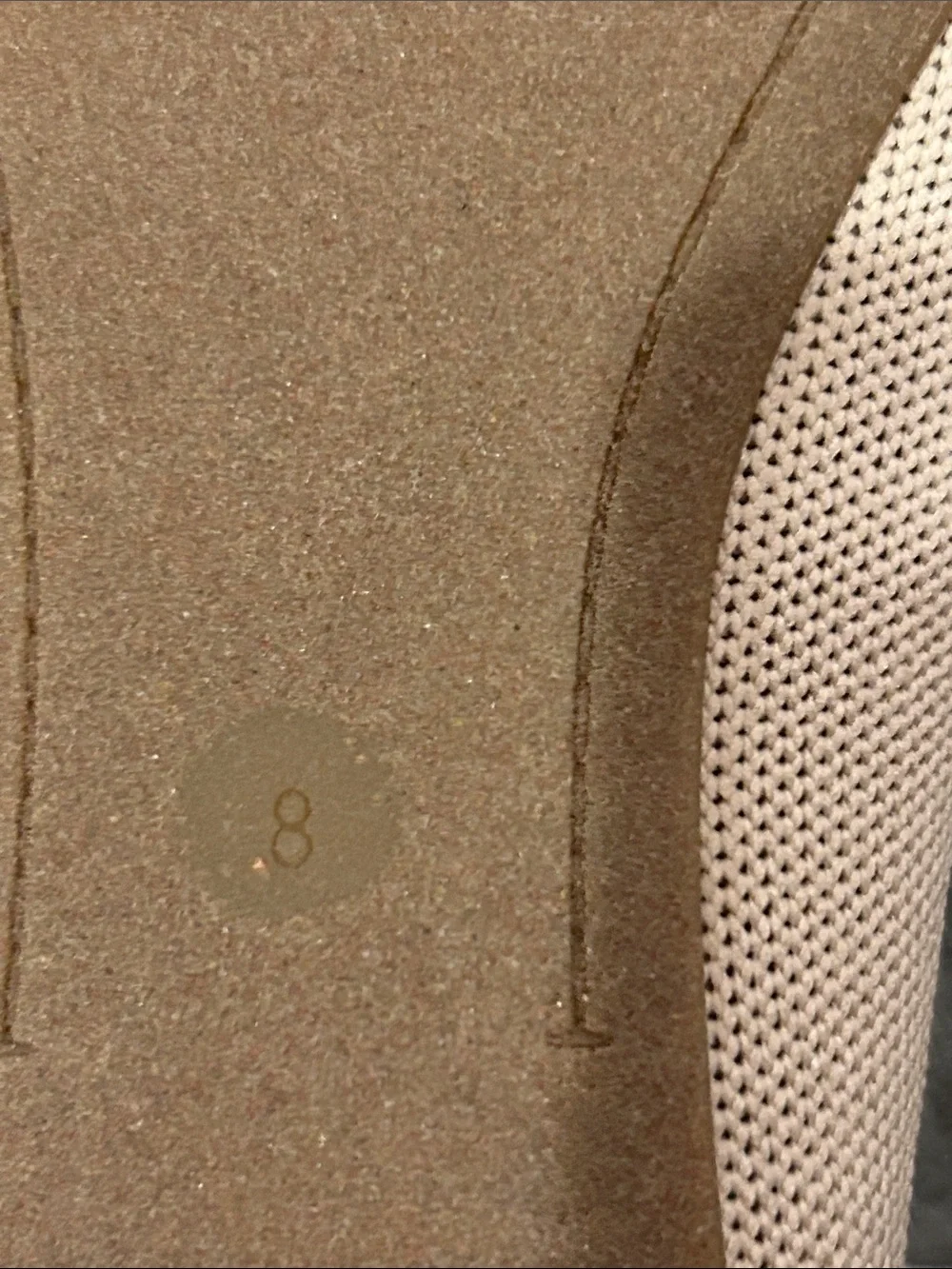 Old Navy Beige Knit Pointed Toe Flats Slip-On Size 8 NWT Comfort Work Minimal - Picture 3 of 4